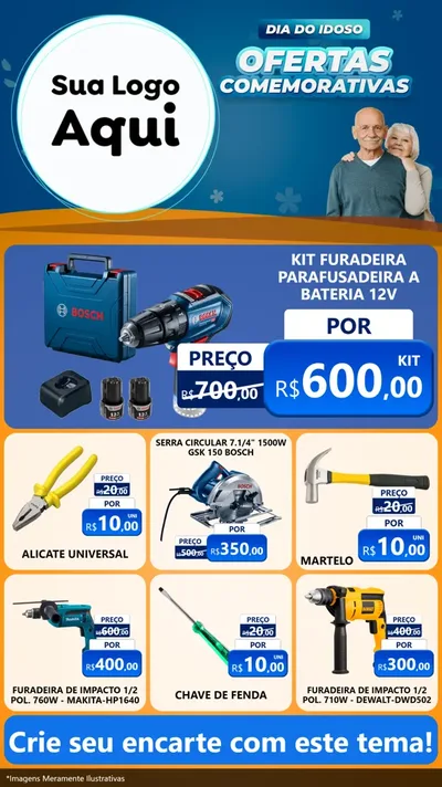 Modelo de Rede Social para Stories com o tema Dia do Idoso