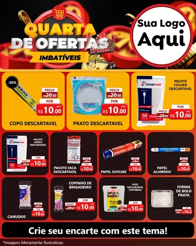 Modelo de Rede Social para Feed Instagram com o tema Quarta de Ofertas Imbatíveis para Embalagens