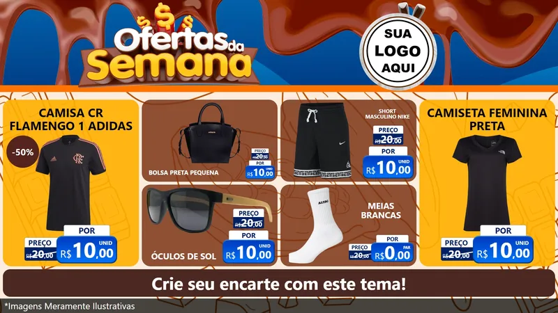 Modelo de TV para TV Horizontal com o tema Ofertas da Semana - Páscoa para Roupas e acessórios