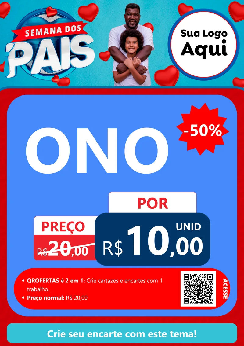 Modelo de Cartaz para Cartaz A4 Vertical com o tema Semana Dos Pais para Óticas