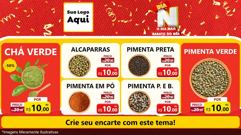 Modelo de TV para TV Horizontal com o tema Dia N o Dia Mais Barato do Mês para Produtos Naturais