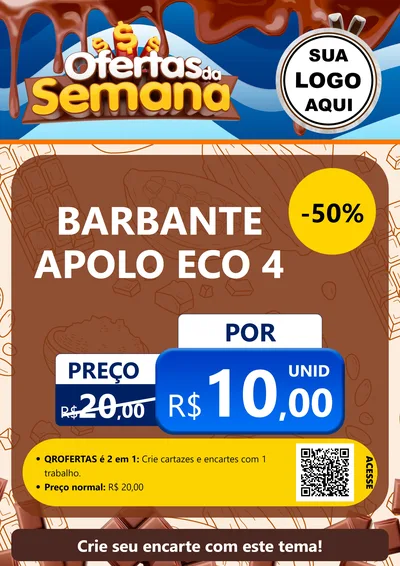 Modelo de Cartaz para Cartaz A4 Vertical com o tema Ofertas da Semana - Páscoa para Armarinho e Aviamentos