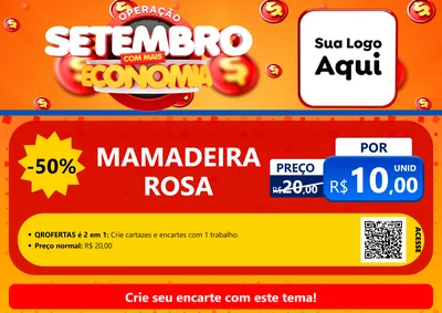 Modelo de Cartaz para Cartaz A4 Horizontal com o tema Operação Setembro Com Muita Economia para Bebês