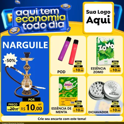 Modelo de Rede Social para Feed Facebook com o tema Aqui Tem Economia Todo Dia para Tabacaria