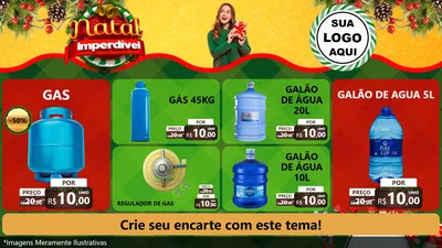 Modelo de TV para TV Horizontal com o tema Natal Imperdível para Água e gás