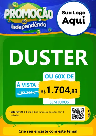 Modelo de Cartaz para Cartaz A4 Vertical com o tema Promoção da Independência para Concessionaria de Carros