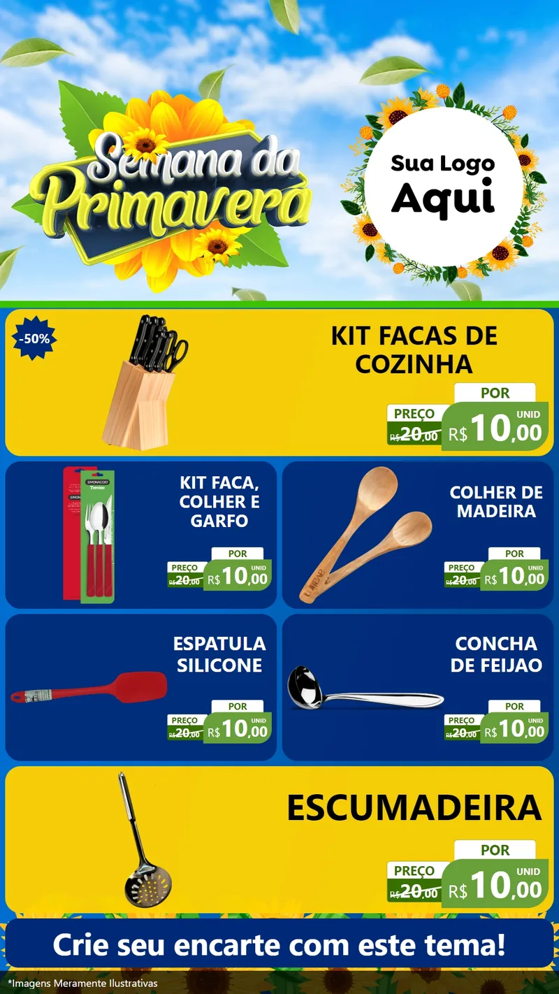 Modelo de TV para TV Vertical com o tema Semana da Primavera para Utilidades Domésticas