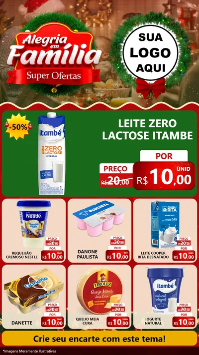 Modelo de Rede Social para Stories com o tema Alegria Em Família - Super Ofertas para Frios e Laticínios