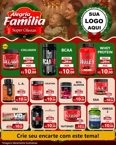 Modelo de Rede Social para Feed Instagram com o tema Alegria Em Família - Super Ofertas para Suplementos alimentares