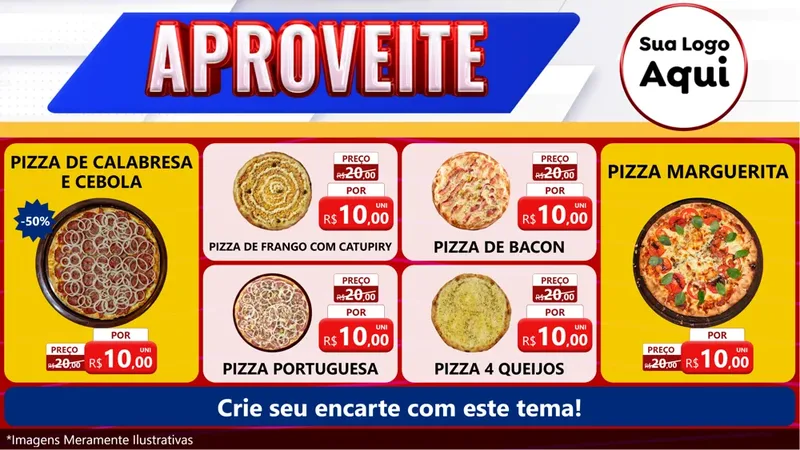 Modelo de TV para TV Horizontal com o tema Aproveite para Pizzaria