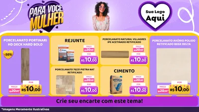 Modelo de TV para TV Horizontal com o tema Para Você, Mulher para Pisos e revestimentos