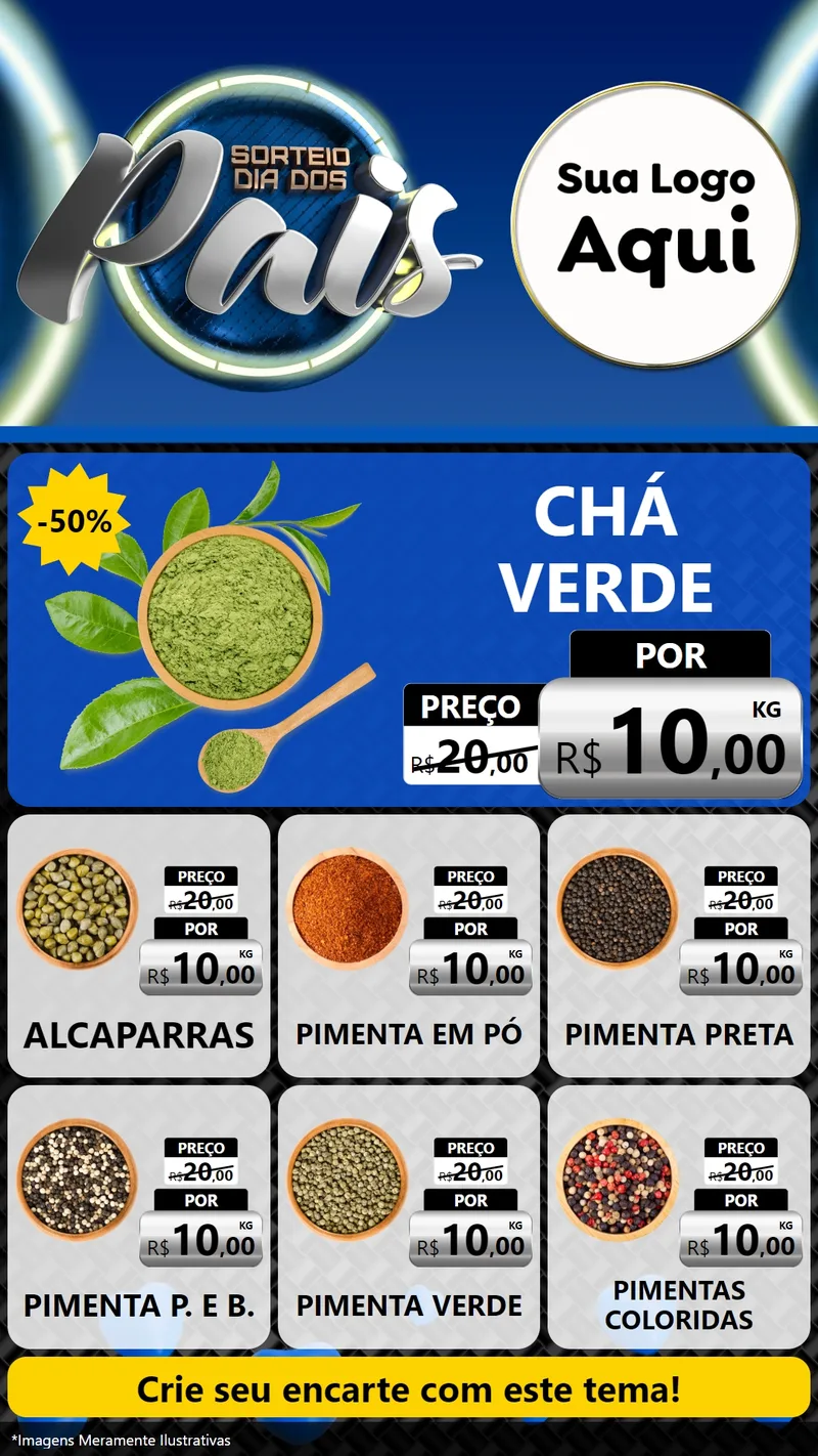 Modelo de Rede Social para Stories com o tema Sorteio Dia Dos Pais para Produtos Naturais