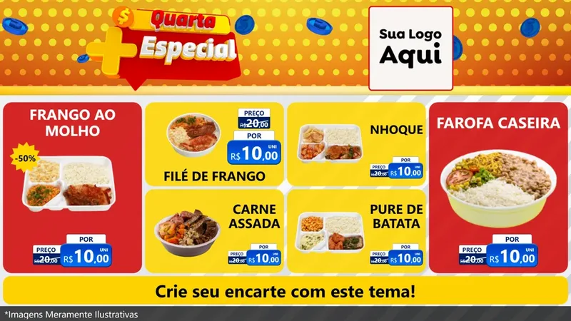 Modelo de TV para TV Horizontal com o tema Quarta Mais Especial para Restaurante