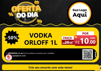 Modelo de Cartaz para Cartaz A4 Horizontal com o tema Oferta Do Dia para Distribuidora de bebidas