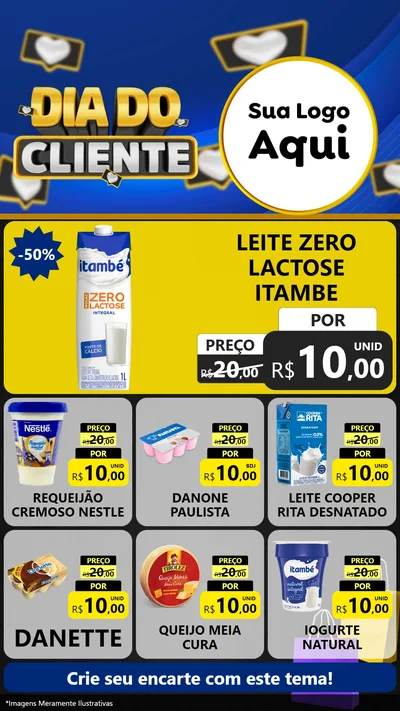Modelo de Rede Social para Stories com o tema Dia Do Cliente para Frios e Laticínios