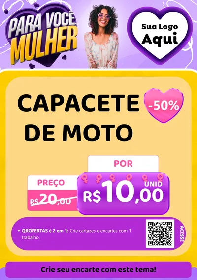 Modelo de Cartaz para Cartaz A4 Vertical com o tema Para Você, Mulher para Moto peças