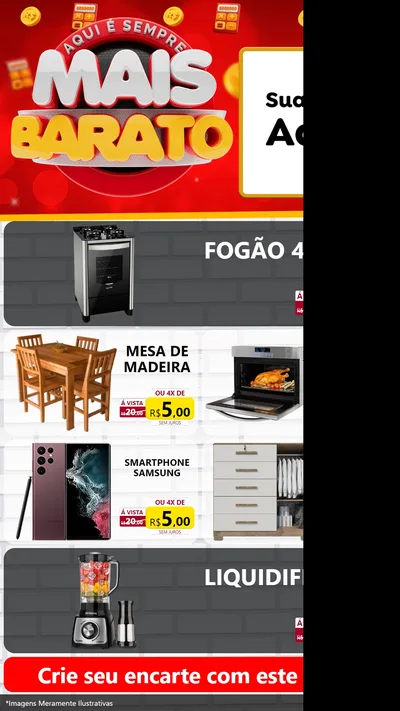 Modelo de TV para TV Vertical com o tema Mais Barato para Móveis e Eletro