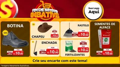 Modelo de TV para TV Horizontal com o tema Fim de Semana Imbatível para Agropecuária