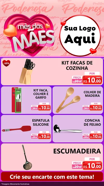 Modelo de TV para TV Vertical com o tema Mês Das Mães para Utilidades Domésticas