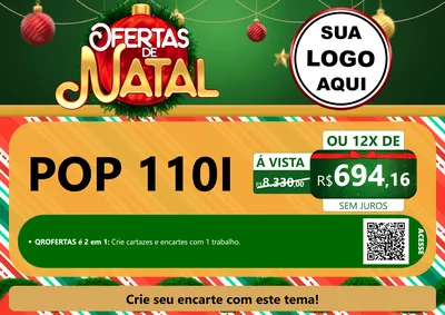 Modelo de Cartaz para Cartaz A4 Horizontal com o tema Ofertas de Natal para Concessionaria de Motos