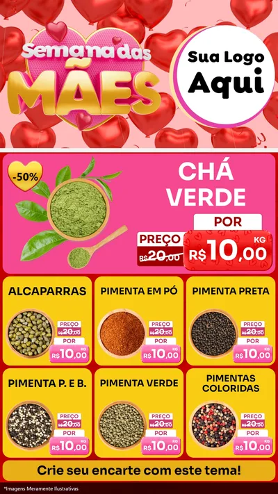 Modelo de Rede Social para Stories com o tema Semana Das Mães para Produtos Naturais
