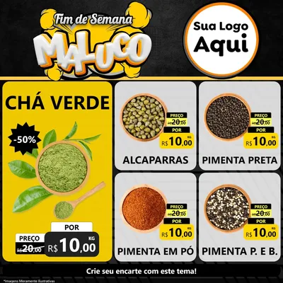 Modelo de Rede Social para Feed Facebook com o tema Fim de Semana Maluco para Produtos Naturais