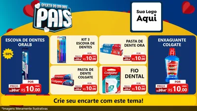 Modelo de TV para TV Horizontal com o tema Oferta Do Dia Dos Pais para Higiene Pessoal