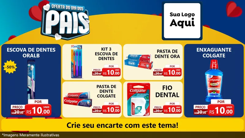 Modelo de TV para TV Horizontal com o tema Oferta Do Dia Dos Pais para Higiene Pessoal
