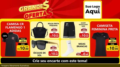 Modelo de TV para TV Horizontal com o tema Grandes Ofertas para Roupas e acessórios