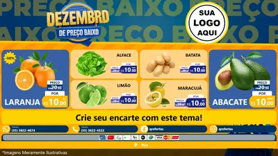 Modelo de TV para TV Horizontal com o tema Dezembro de Preço Baixo para Hortifrúti