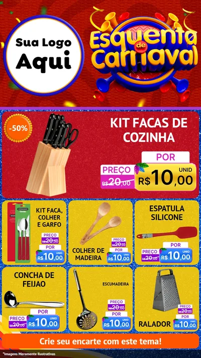 Modelo de Rede Social para Stories com o tema Esquenta de Carnaval para Utilidades Domésticas