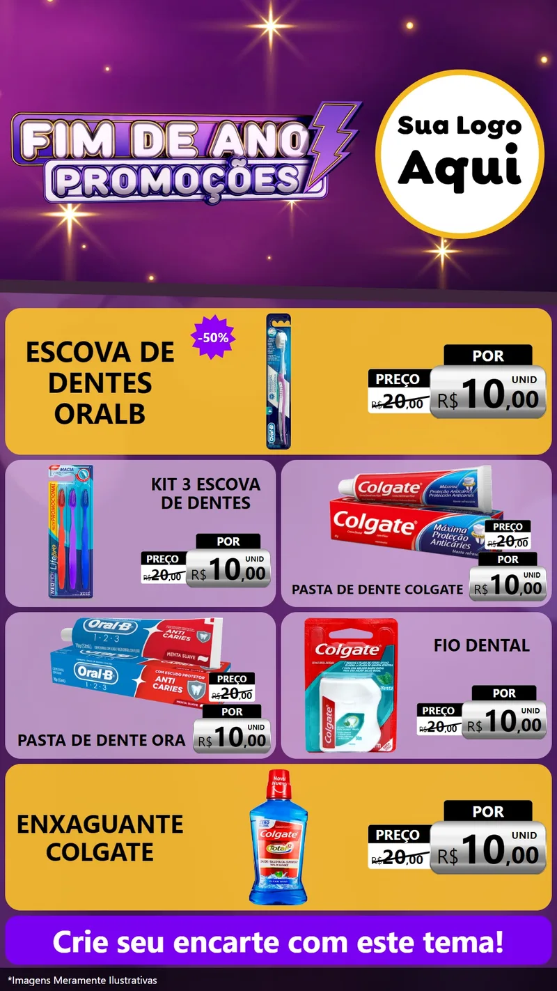 Modelo de TV para TV Vertical com o tema Fim de Ano Promoções para Higiene Pessoal