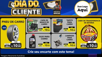 Modelo de TV para TV Horizontal com o tema Dia Do Cliente para Auto peças
