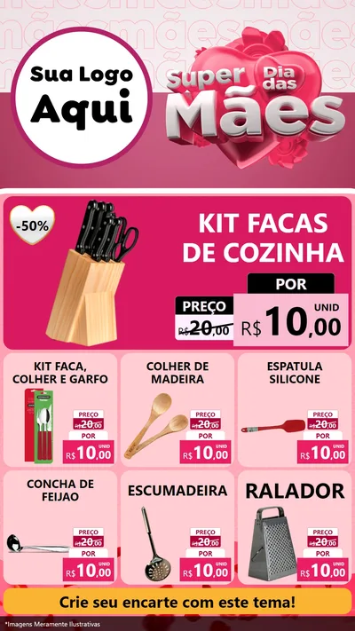 Modelo de Rede Social para Stories com o tema Super Dia Das Mães para Utilidades Domésticas