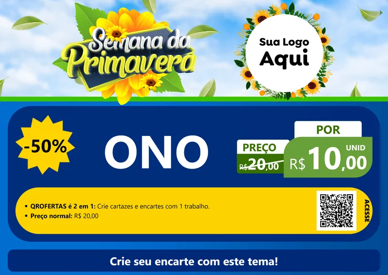 Modelo de Cartaz para Cartaz A4 Horizontal com o tema Semana da Primavera para Óticas
