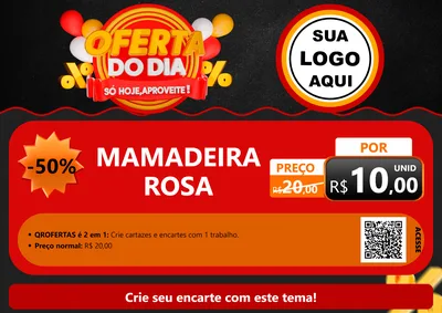 Modelo de Cartaz para Cartaz A4 Horizontal com o tema Oferta do Dia - Só hoje, Aproveite! para Bebês