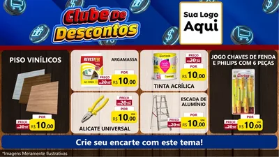 Modelo de TV para TV Horizontal com o tema Clube de Descontos para Material para Construção