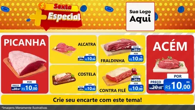 Modelo de TV para TV Horizontal com o tema Sexta Mais Especial para Açougue