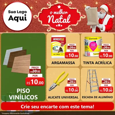 Modelo de Rede Social para Feed Facebook com o tema O Melhor Natal para Material para Construção