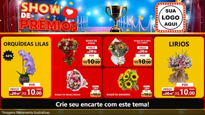 Modelo de TV para TV Horizontal com o tema Show de Prêmios para Floricultura e jardim