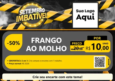 Modelo de Cartaz para Cartaz A4 Horizontal com o tema Setembro Imbatível para Restaurante
