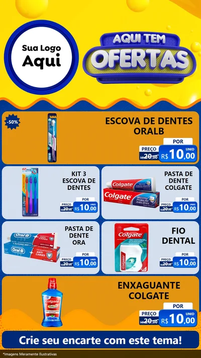 Modelo de TV para TV Vertical com o tema Aqui Tem Ofertas para Higiene Pessoal