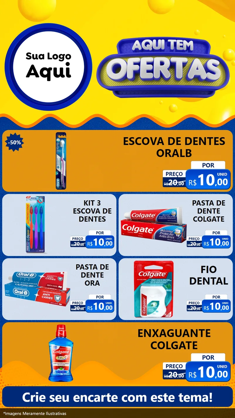 Modelo de TV para TV Vertical com o tema Aqui Tem Ofertas para Higiene Pessoal