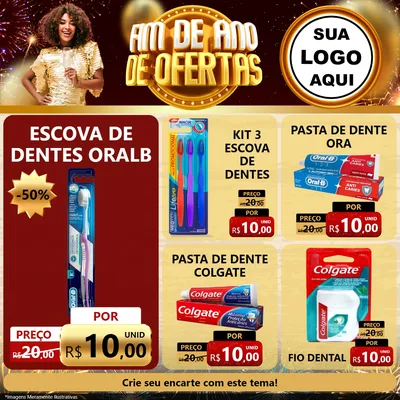 Modelo de Rede Social para Feed Facebook com o tema Fim de Ano de Ofertas para Higiene Pessoal