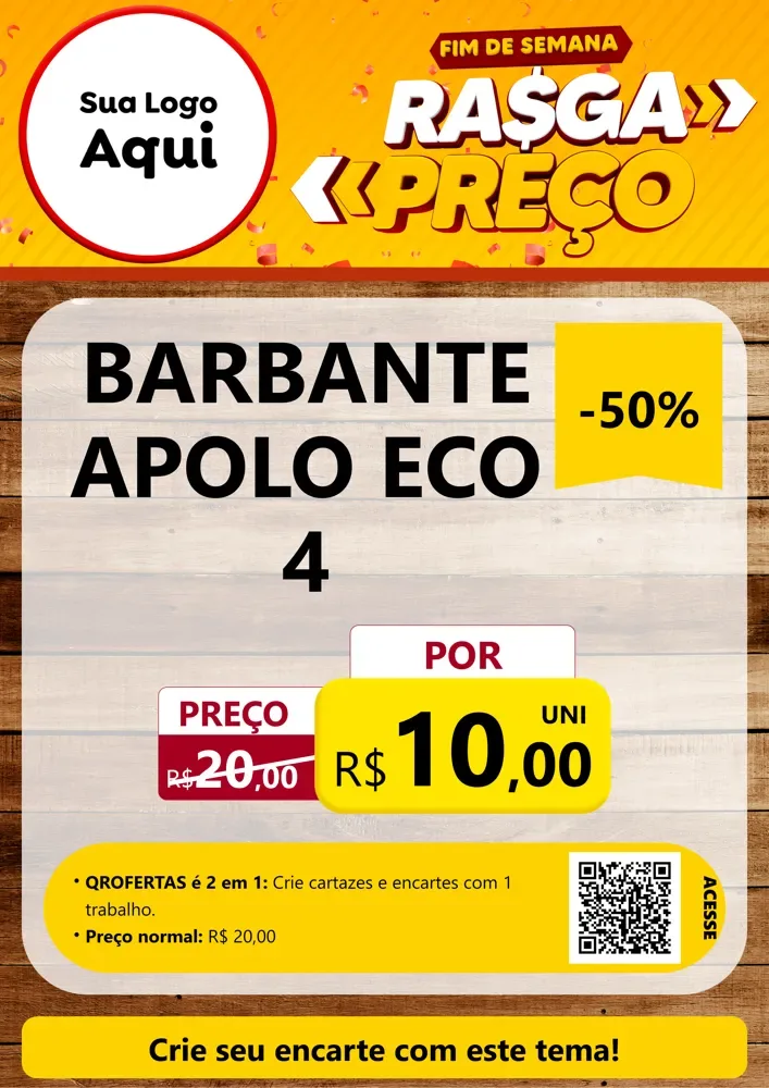 Modelo de Cartaz para Cartaz A4 Vertical com o tema Fim de Semana Rasga Preços para Armarinho e Aviamentos