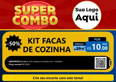 Modelo de Cartaz para Cartaz A4 Horizontal com o tema Super Combo para Utilidades Domésticas