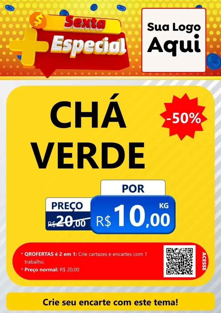 Modelo de Cartaz para Cartaz A4 Vertical com o tema Sexta Mais Especial para Produtos Naturais