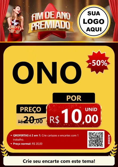 Modelo de Cartaz para Cartaz A4 Vertical com o tema Fim de Ano Premiado para Óticas