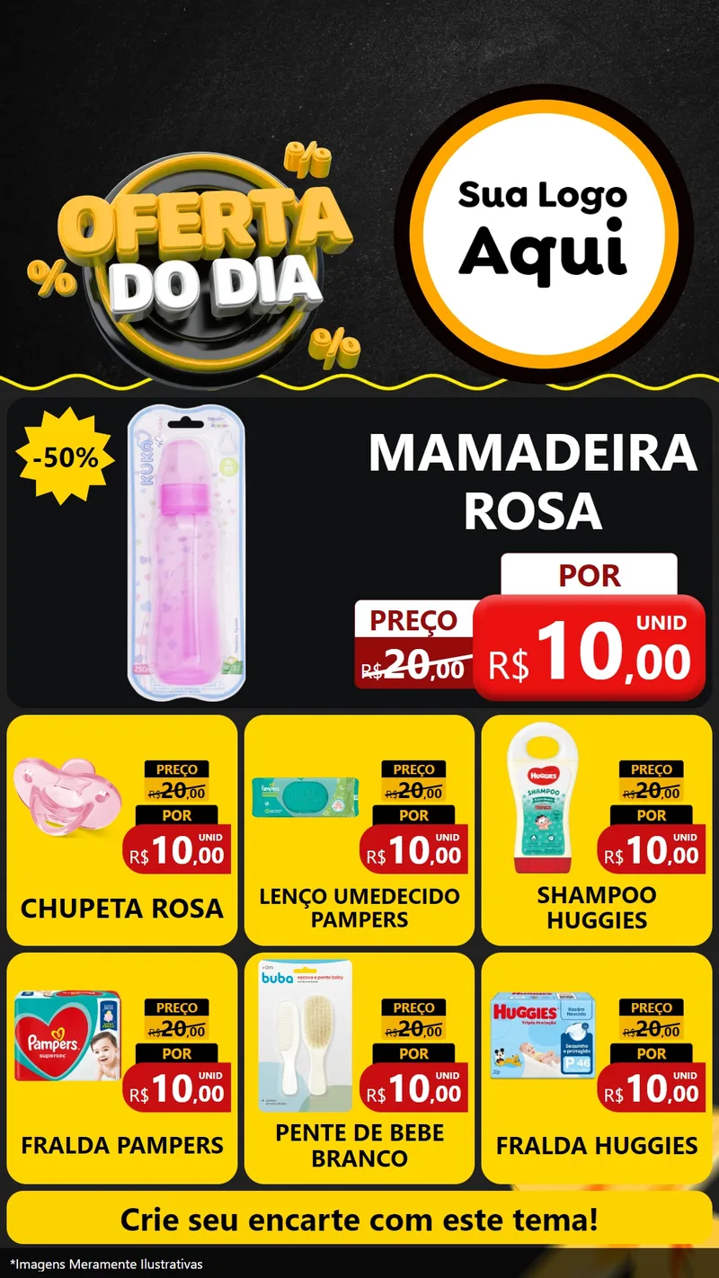 Modelo de Rede Social para Stories com o tema Oferta Do Dia para Bebês