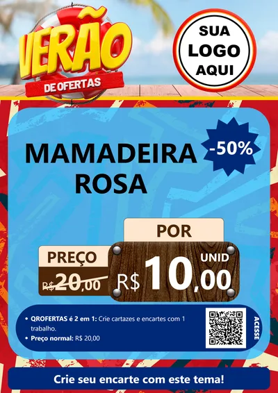 Modelo de Cartaz para Cartaz A4 Vertical com o tema Verão de Ofertas para Bebês